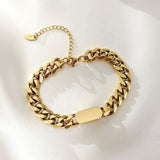 8mm Cuban Chain Bracelet Engraving