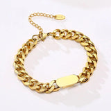 8mm Cuban Chain Bracelet Engraving