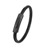 Stainless Steel Leather Bracelets for Men