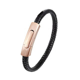 Stainless Steel Leather Bracelets for Men