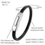 Stainless Steel Leather Bracelets for Men