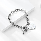 Proverbs 4:23 Heart Charm Bracelet for Women