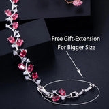Pera 6 Colors Options Green Stone Leaf Charm Bangle Bracelet for Women