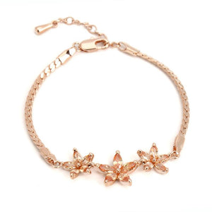 Multicolour Flower Rose Bracelet Austrian Crystals ZYH019-ZYH023