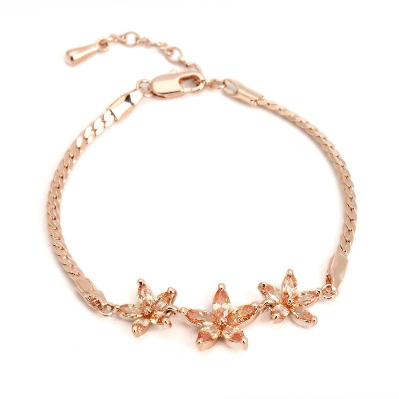 Multicolour Flower Rose Bracelet Austrian Crystals ZYH019-ZYH023