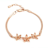 Multicolour Flower Rose Bracelet Austrian Crystals ZYH019-ZYH023