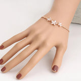 Multicolour Flower Rose Bracelet Austrian Crystals ZYH019-ZYH023