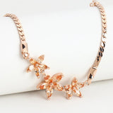 Multicolour Flower Rose Bracelet Austrian Crystals ZYH019-ZYH023