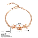 Multicolour Flower Rose Bracelet Austrian Crystals ZYH019-ZYH023