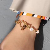 Freshwater Pearl Bracelet For Women Stainless Steel Jewelry