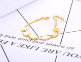 Stainless Steel Geometric Rectangle Charm Bracelet for Women