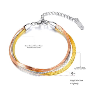 Titanium Stainless Steel Snake Chain Bracelet for Women Bohemia Party Jewelry
