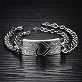 Gold-Color Heart Bracelets Bangles Stainless Steel Wedding Bracelets
