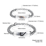 Gold-Color Heart Bracelets Bangles Stainless Steel Wedding Bracelets