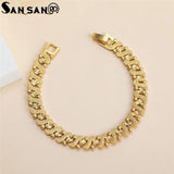 Cuban Chain Bracelets Women Copper Ethiopian Party Jewelry