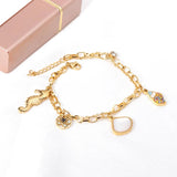Stainless Steel Shell Bracelets Women Layer Link Chains Bangles
