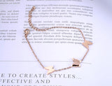 Butterfly Stainless Steel Chain Bracelet for Women Girls