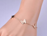 Butterfly Stainless Steel Chain Bracelet for Women Girls