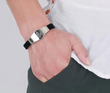 Masonic Silicone Bracelet Bangle Stainless Steel Adjustable
