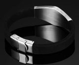 Masonic Silicone Bracelet Bangle Stainless Steel Adjustable