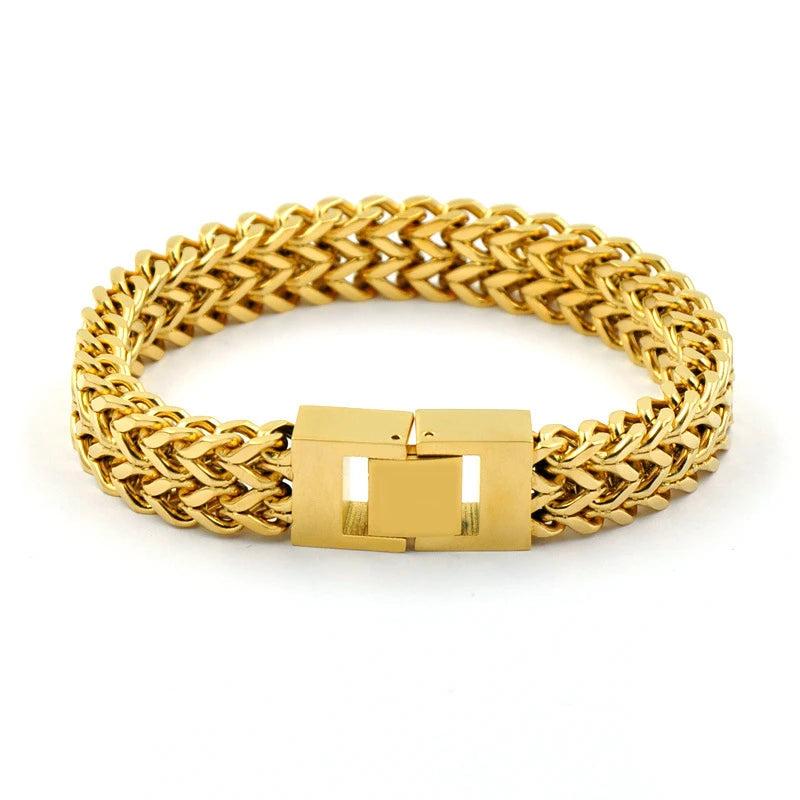 Charmhouse 316L Stainless Steel Bracelet 12mm Weaver Chain Bangles