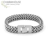 Charmhouse 316L Stainless Steel Bracelet 12mm Weaver Chain Bangles