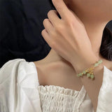 Women's Cherry Penda Bracelet with Hetian Jade Bow