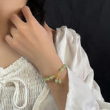Women's Cherry Penda Bracelet with Hetian Jade Bow