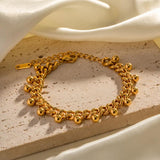 Uworld INS 18K Plated Stainless Steel Cuban Chain Bracelet