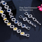 Oval CZ Crystal Chain Bracelet for Women CB272