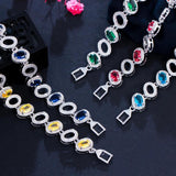 Oval CZ Crystal Chain Bracelet for Women CB272