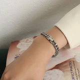 Stylish Stainless Steel 8mm Thick Watch Clasp Bangles
