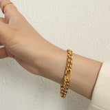 Stylish Stainless Steel 8mm Thick Watch Clasp Bangles