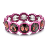 Multicolor Crystal & Enamel Stretch Bracelet for Women
