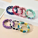 Multicolor Crystal & Enamel Stretch Bracelet for Women