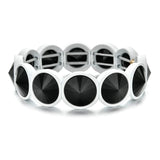 Multicolor Crystal & Enamel Stretch Bracelet for Women