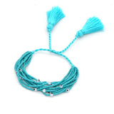 GO2BOHO Evil Eye Bracelet Tassel Adjustable Bead Braided Armband