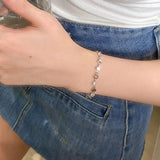 925 Silver Bracelet Heart to Heart Jewelry Gift for Women Girl