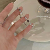 925 Silver Bracelet Heart to Heart Jewelry Gift for Women Girl