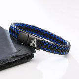 Men's A-Z Initial Bracelets - Braided & Leather Rope Wristband Jewelry