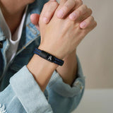 Men's A-Z Initial Bracelets - Braided & Leather Rope Wristband Jewelry