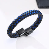 Men's A-Z Initial Bracelets - Braided & Leather Rope Wristband Jewelry