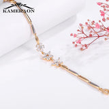 Silver Mix Bracelets Sunlight CZ Crystal Life Bracelet for Women 3 Flower Charms