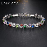 Women Chain Link Bracelet with Flower Wedding Jewelry