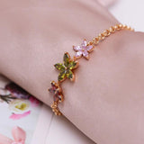 Multicolor Flowers Zircon Bracelet Women AAA+ Jewelry