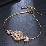 Flower Zircon Bracelet Love Heart Wedding Jewelry