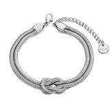 Double-layer Geometric Knot Charm Bracelet For Women