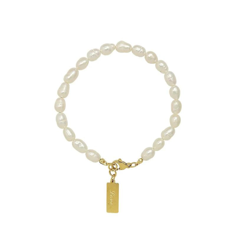 Cultured Freshwater Pearl Bracelet Stainless Steel for Women and Teen Girls