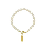 Cultured Freshwater Pearl Bracelet Stainless Steel for Women and Teen Girls