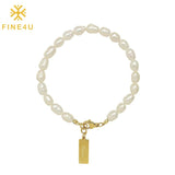 Cultured Freshwater Pearl Bracelet Stainless Steel for Women and Teen Girls